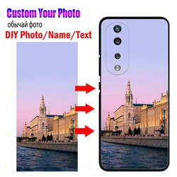 Customized DIY Photos Phone Cases For Honor 70 Pro Plus Silicone Cover For Honor 90 Lite 80 Pro X20 SE Case Image Logo Design