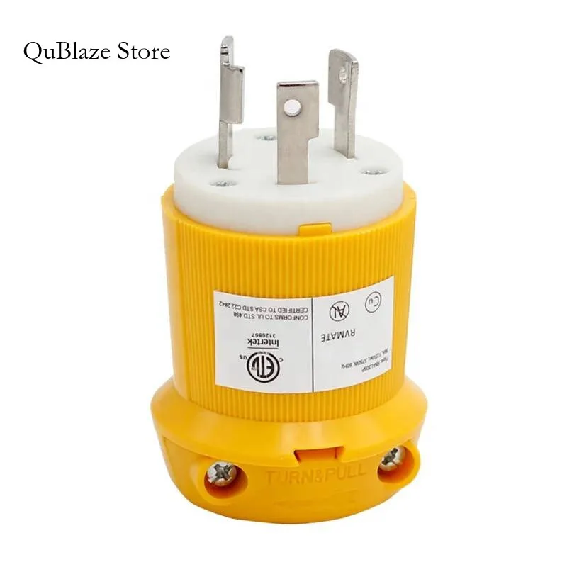 

30A 125V NEMA L5-30P Generator Twist Lock Replacement Male Plug