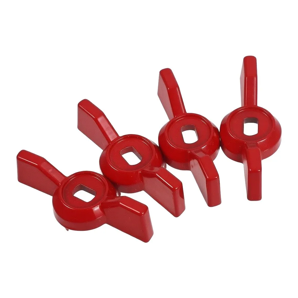 for Red Ball Valve Lever Outdoor Faucet Valve Handles Tool-free Design Easy Installation Precision Control Sturdy Construction