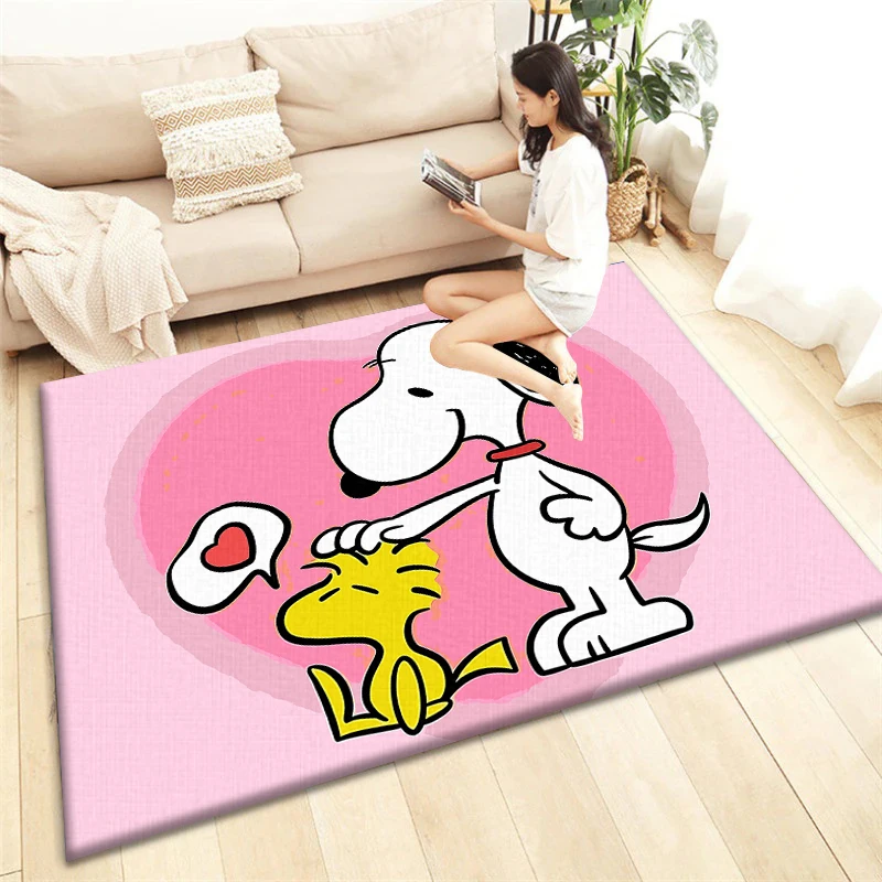 Snoopy HD Printed Carpet for children,Living room Bedroom floor mat Kitchen mat Children's Bedroom Mat,bedroom decor