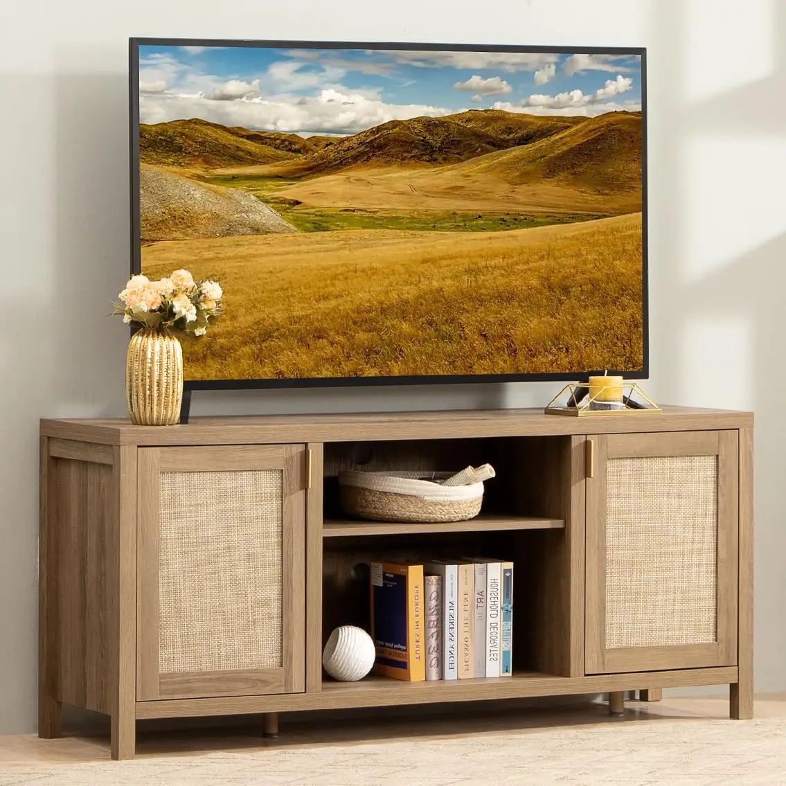 Rattan Tv Console C…