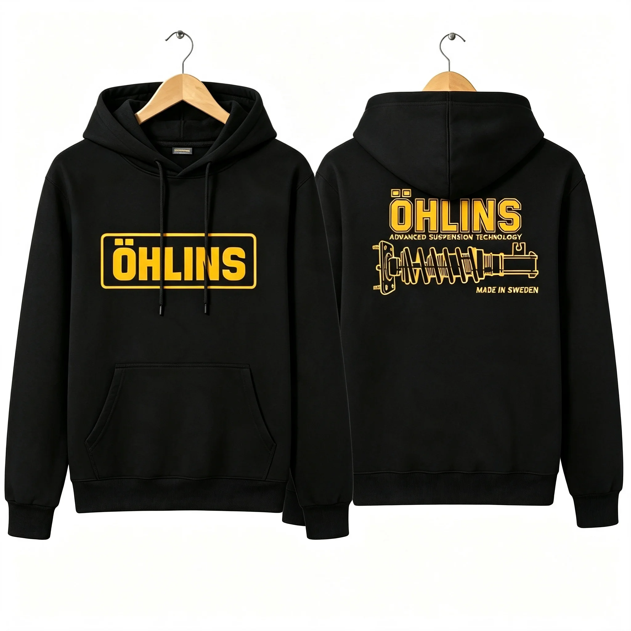 Herren Ohlins Shock Suspension Auto Motorrad Sport Racing Hoodie Herbst Casual Oversized Herren-Hoodie – Detail 3