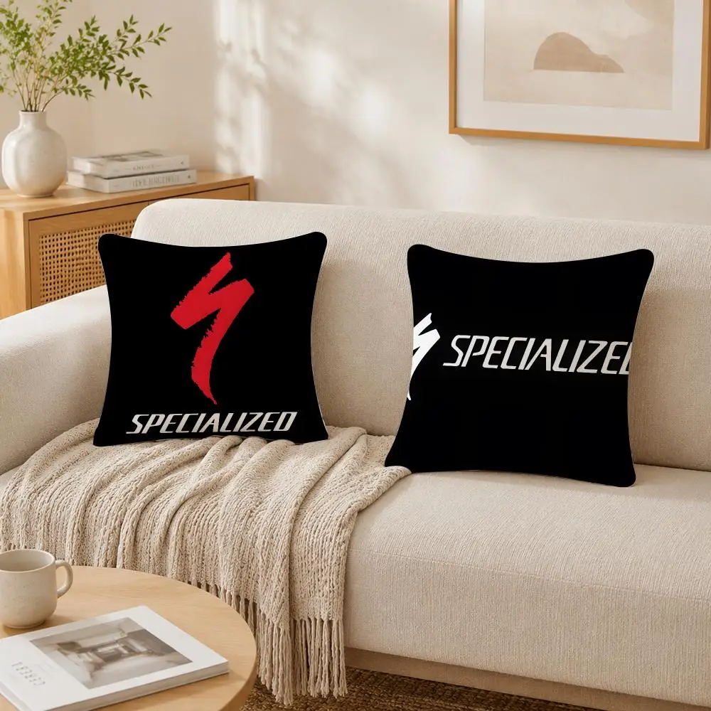 Mountain Bike Logo S-SpecializedS Cushion Cover Plush Decorative Pillow Case With Hidden Zipper Cutecore Room Decor For Home