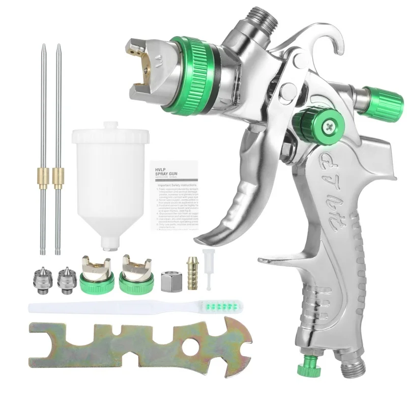 2008 Pneumatic Spray Gun Automotive Sheet Metal High Atomization Spray Gun Pot Type Topcoat Gun 1.4/1.7/2.0mm