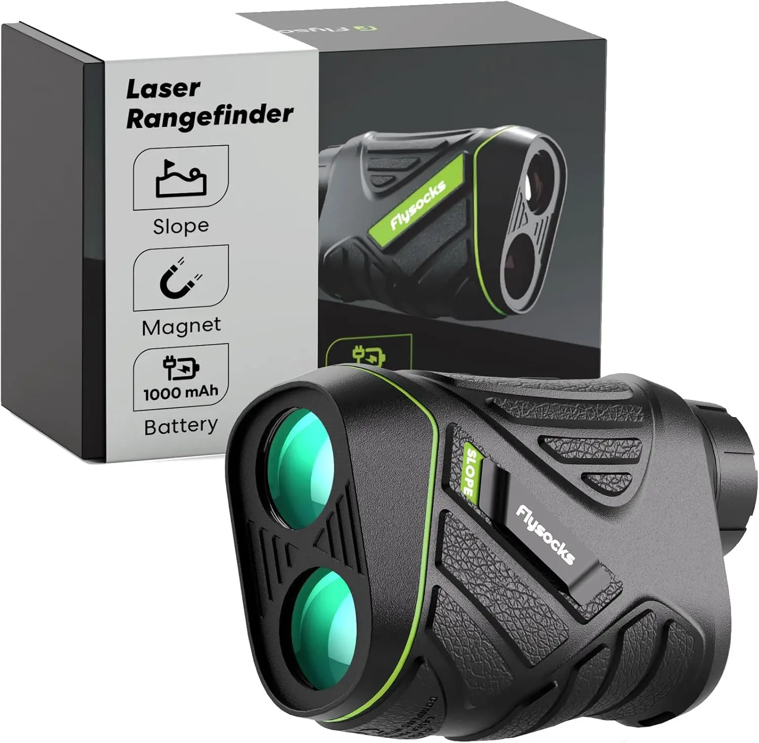 

Golf Rangefinder with Slope, 1200 Yards Range , 7X Magnification, Rechargeable Range Finders Golfing with Flagpole Lock Vibrati