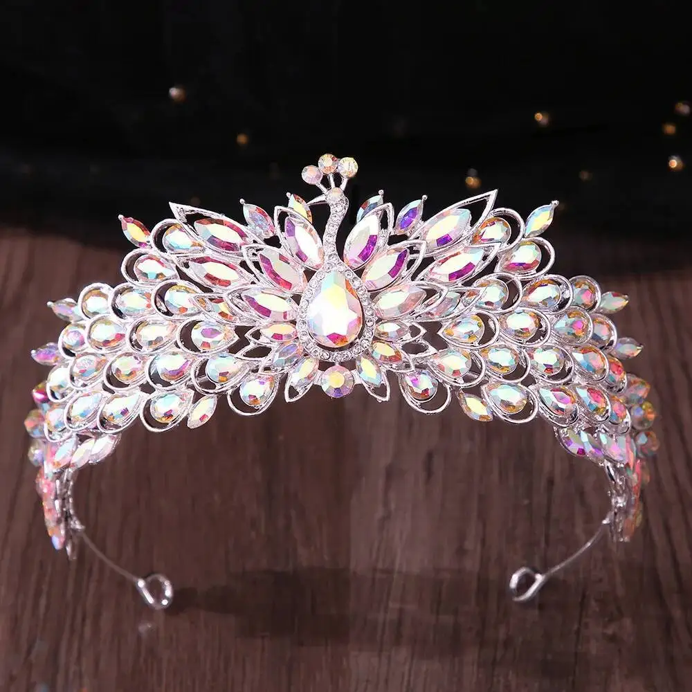 

Диадемы со стразами в форме горошка для театрализованного представления, свадебные короны, повязки на голову для женщин и девочек, костюм, платье для волос, ювелирные аксессуары