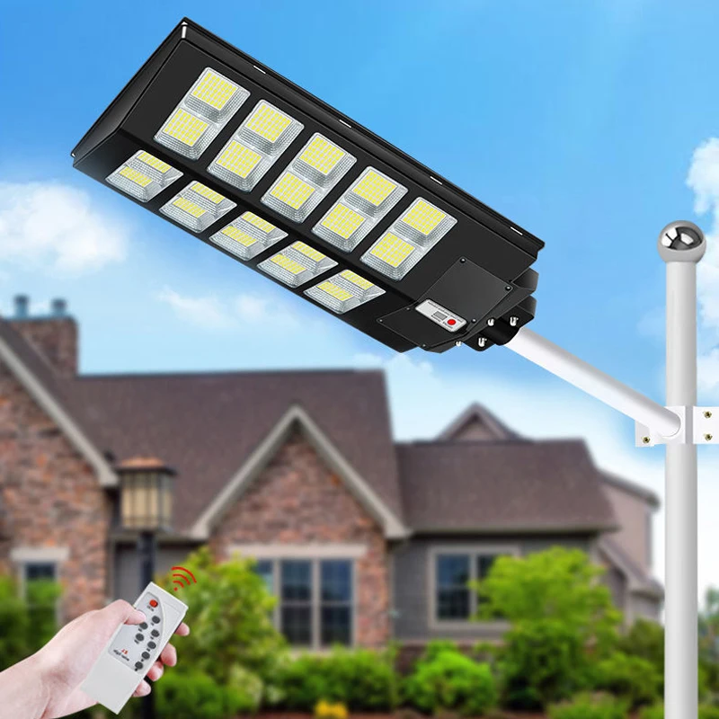 Large capacity LED solar courtyard lights, outdoor LED solar intelligent sensing lights, remote control waterproof lamps LE081OK