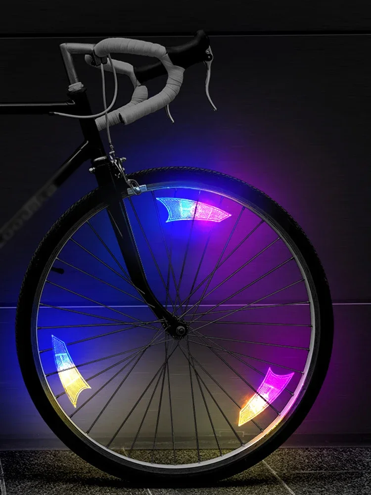 Nacht Reiten Sicherheit Warnung Speichen Lampe Wasserdichte Fahrrad Speichen Licht Rennrad Rad Lichter Fahrrad Dekor Fahrrad Zubehör