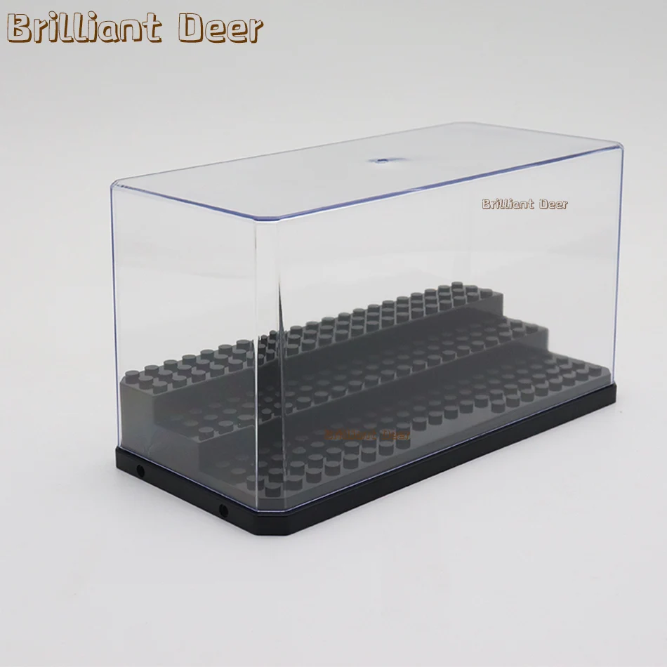 3 Stufen staubdichte Acrylfiguren Stadtauto Modell Sammlung Display Box Baustein Aufbewahrung Plexiglas Vitrine Kinderspielzeug