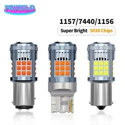 10pcs 1156 P21W BA15S Canbus Fan BAU15S PY21W T20 7440 T25 Turn Signal Reverse Backup Light Brake LED Lamp Auto Tail Stop Bulb