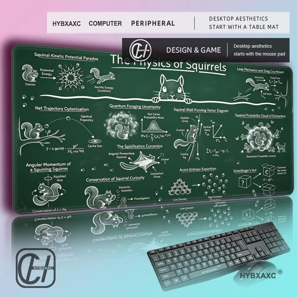 

HYBXAXC The Physics of Squirrels Desk Mat Mousepad XL - Science Teacher or Squirrel Lover Gift - Physics Desk Decor