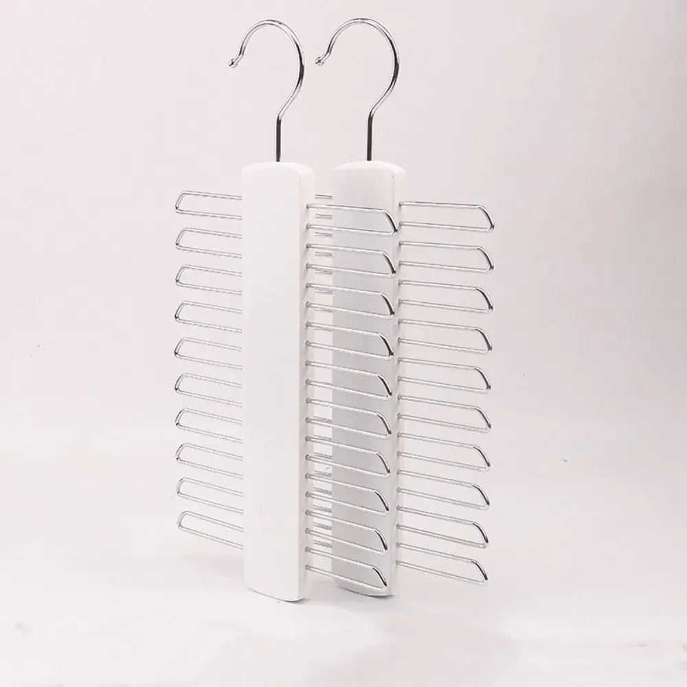 Krawatten Kleiderbügel Halter Rack Seidenschal Gürtel Organizer Schrank Holz Lagerung Hängen Rack Lagerung Halter Für Kleiderschrank 20 Bar