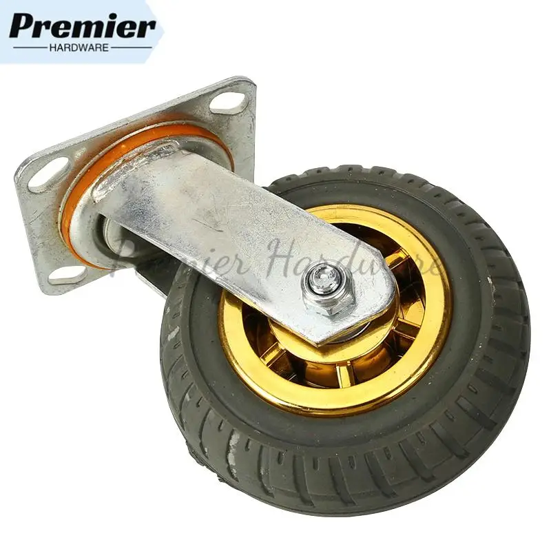 

Premium 6-Inch Side Mount Rubber Casters – Swivel Cartwheels Designed for Trolleys and Various Small Furniture Pieces Cabinets