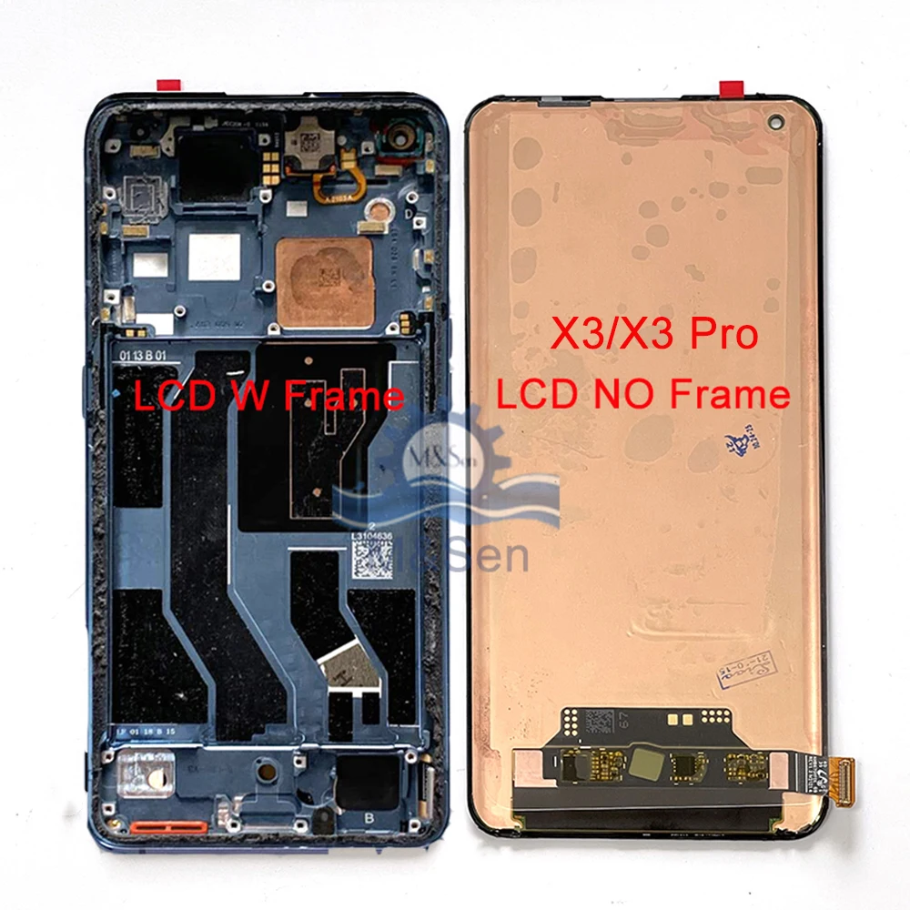 Original 6.7\'\'For Oppo Find X3 PEDM00 LCD Screen Display Amoled Touch Panel Digitizer For Oppo Find X3 Pro CPH2173 Frame