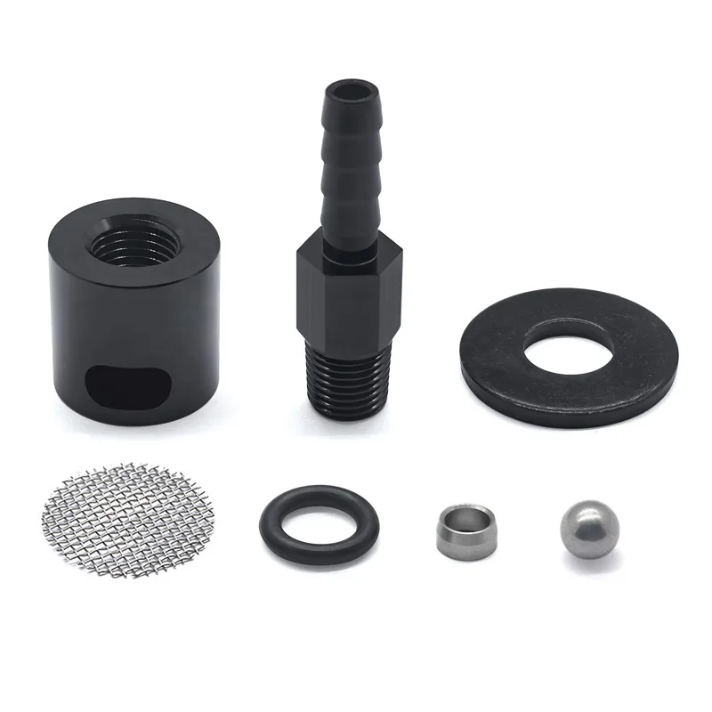 Válvula de retención de vuelco de montaje remoto de aluminio con espiga de manguera 5/16 para ventilación de tanque de combustible Holley Sniper EFI