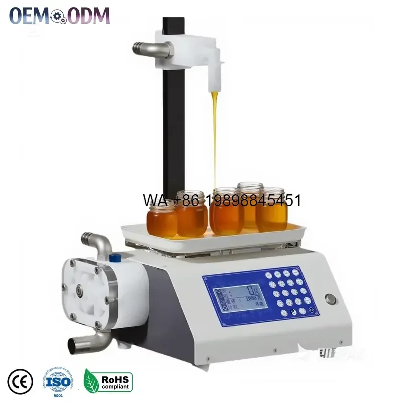 Wmwmnu for Honey Filling Small Digital Semi-Automatic Viscous Liquid Filler for Jars Bottles Case