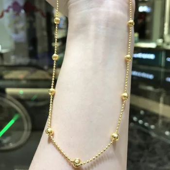 K18ゴールドキャッツアイビーズネックレス,レディースジュエリー,ギフト,ブティック,成形されていない,シンプル,本物,au750