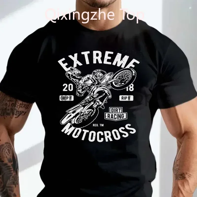 

Extreme Motocross Mens MotoX T-Shirt Motorbike T-Shirt Dirt Bike Scrambler Cotton O-Neck T Shirt Short Sleeve Casual Tee