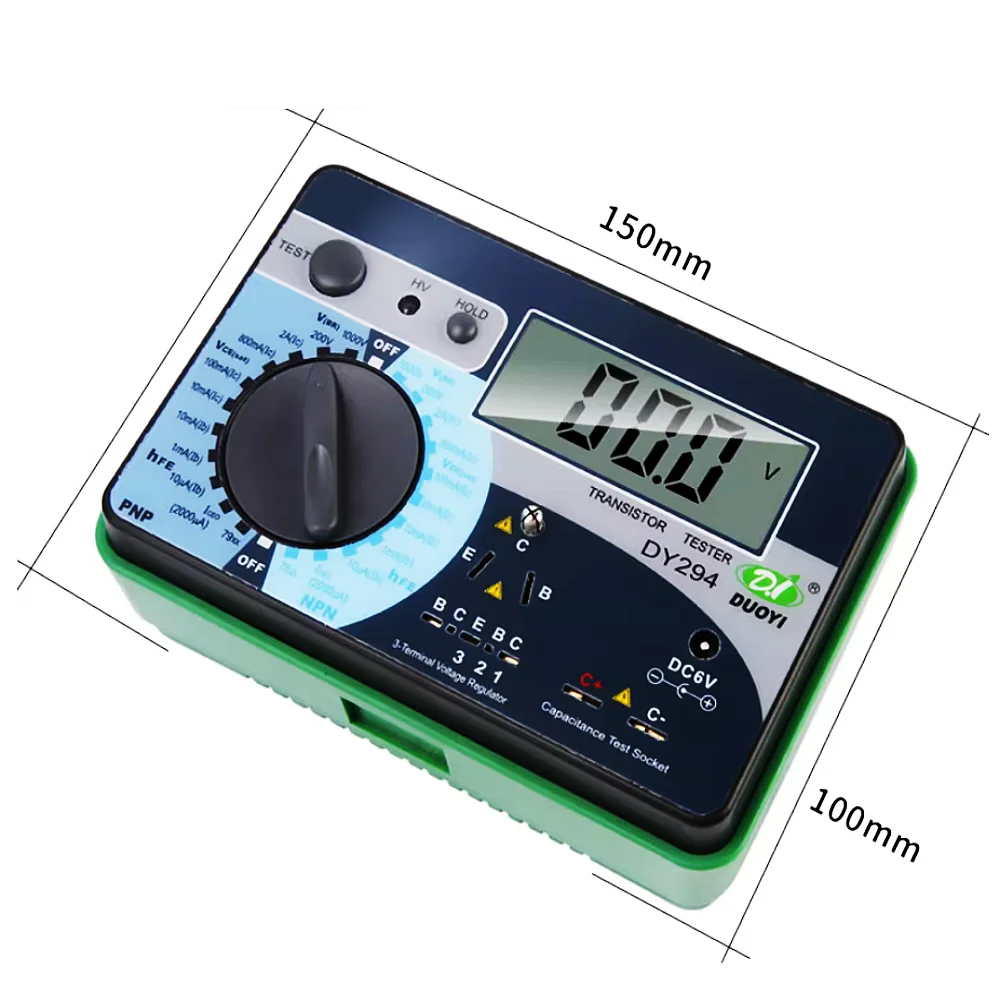 DY/294 Multifunction Digital Transistor Tester Semiconductor Diode Triode 1000V Reverse AC DC Voltage Capacitance FET SCR Tester