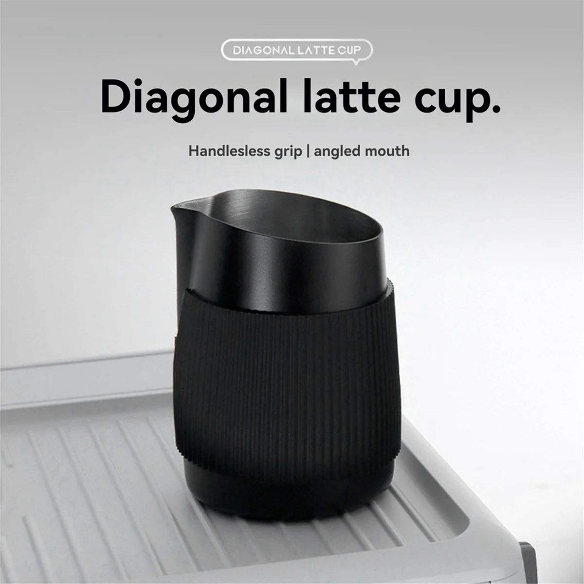 Pointed Mouth Oblique Mouth Pull Design Cup Solid Color Milk Foam Cup Anti-Scalding Pull Design Cup 420ml-A70Z