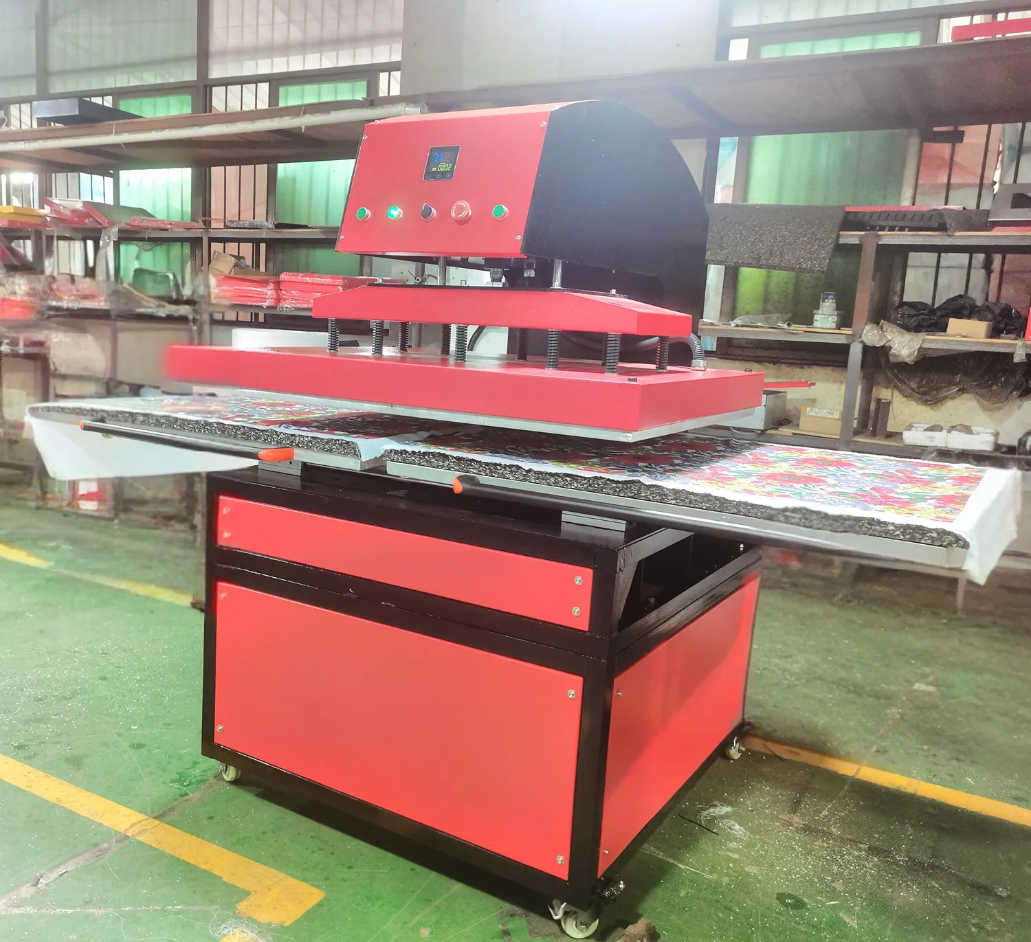 

100x120cm Customized 80x100 Large Sublimation Mat Fabric Hot Transfer Equipment Double 2 Pneumatic Heat Press Machine Price