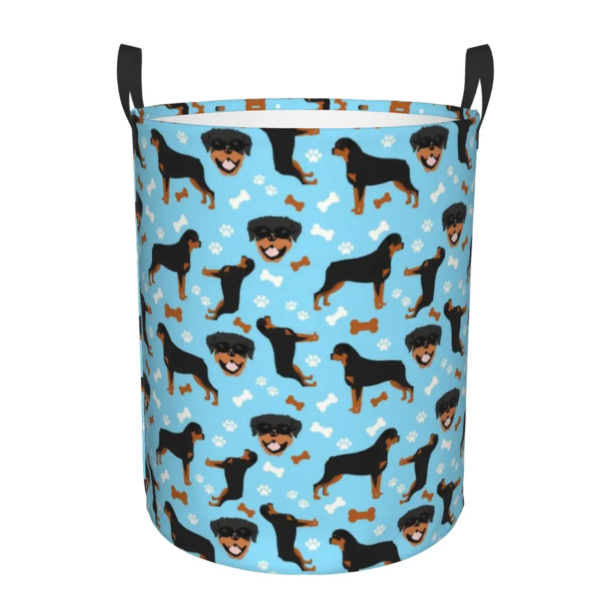 Rottweiler Dog Breed Laundry Basket Foldable Animal Clothes Toy Hamper Storage Bin for Kids Nursery