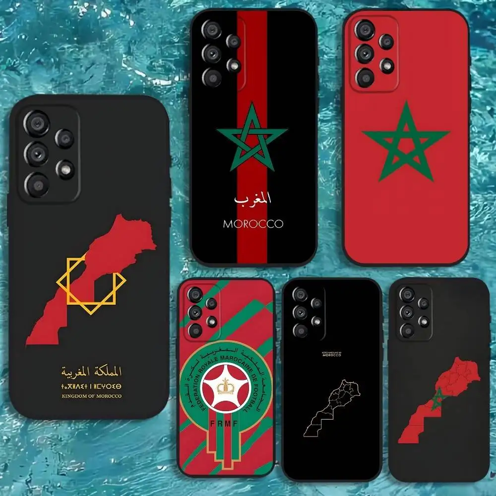 

Morocco Flag Phone Case For Samsung Galaxy A20,A21s,A22,A31,A32,A52,A53,A72,73,A80 Soft Black Cover