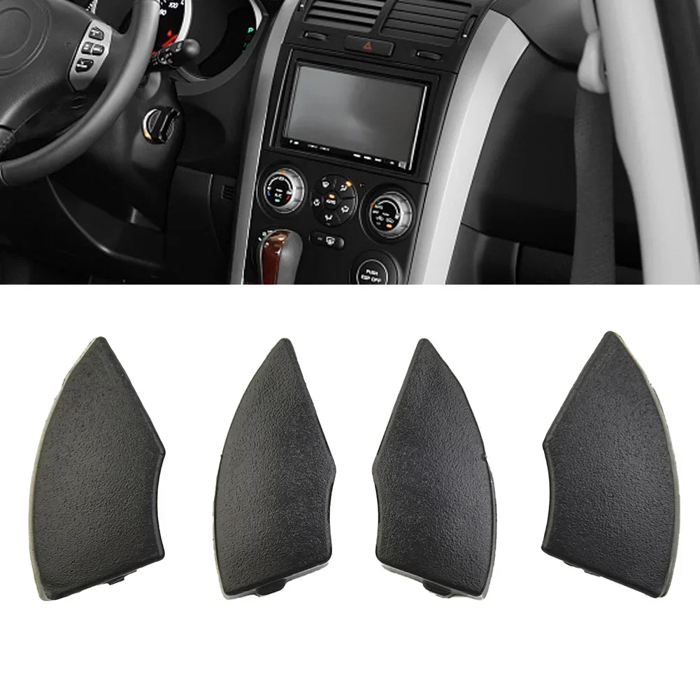 4Pcs For Fiat 500 Cd 2008 Car Radio Button Cover Trim Mold- Cover Removal Black Car Accessories Interior Decoration Parts