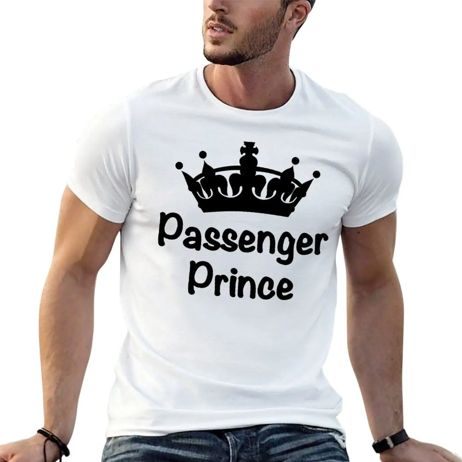 

PASSENGER PRINCE Crown shirt T-Shirt man graphic t shirt t shirt for man 100 percent cotton T-Shirt