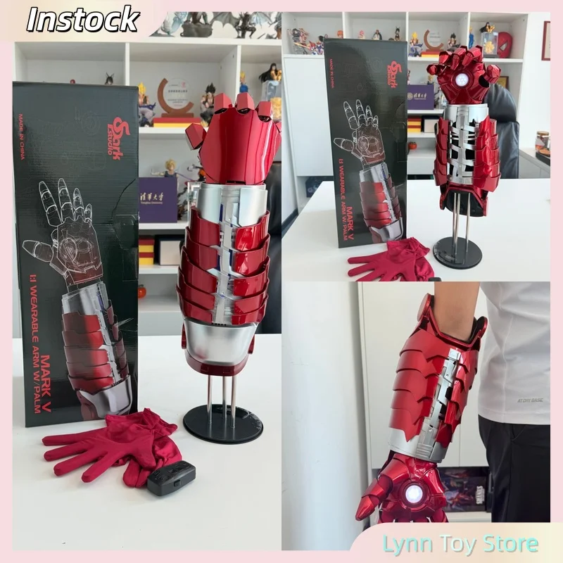 

Новый шлем Мстители Железного Человека Mk5 Меха с дистанционным управлением голосом Mk5 для детей, украшение на Хэллоуин, Рождество, день рождения