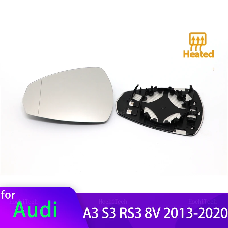 

Left&Right Side Heated Wing Mirror Glass Wide Angle Rearview Mirror for Audi A3 S3 RS3 RS A S 3 2013-2020 8V0857535D, 8V0857536D