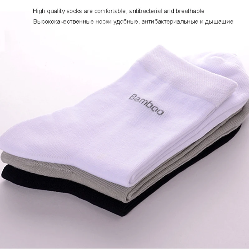 10 Paare/los Männer Bambus Socken Marke Atmungsaktivem Casual Business herren Crew Socken Hohe Qualität Garantieren Sox Männlich Geschenk – Detail 4