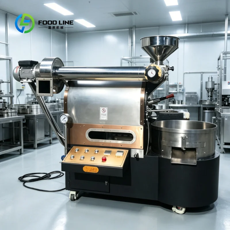 Customized Commercial Touch Screen Coffee Roaster 1-5kg Stainless Steel Gas Automatic Constant Temperature Roasting Machine