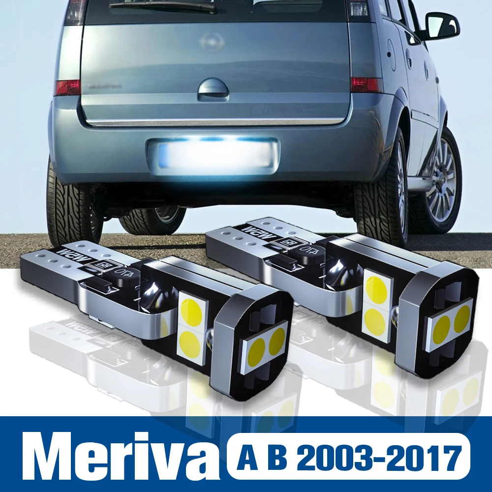 

2pcs LED License Plate Light Lamp Accessories Canbus For Opel Meriva A B 2003-2017 2007 2008 2009 2010 2012 2013 2014 2015 2016