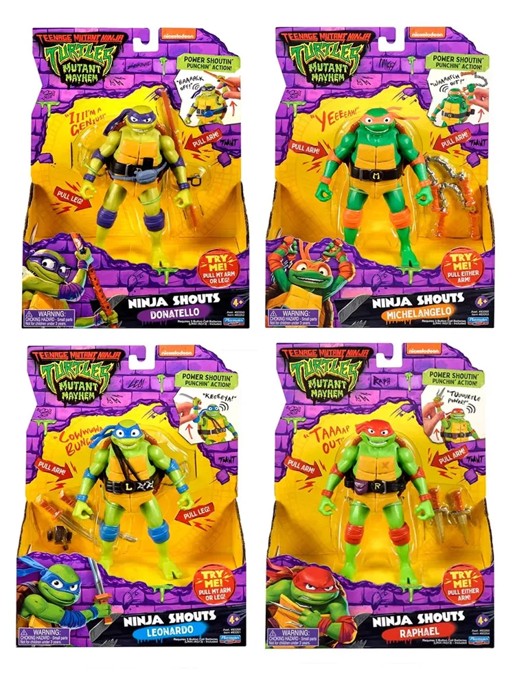 

Playmates Teenages Mutants Ninjas Turtles Action Figure Joints Movable Sounds Version Cllectible Model Toys Children Gifts