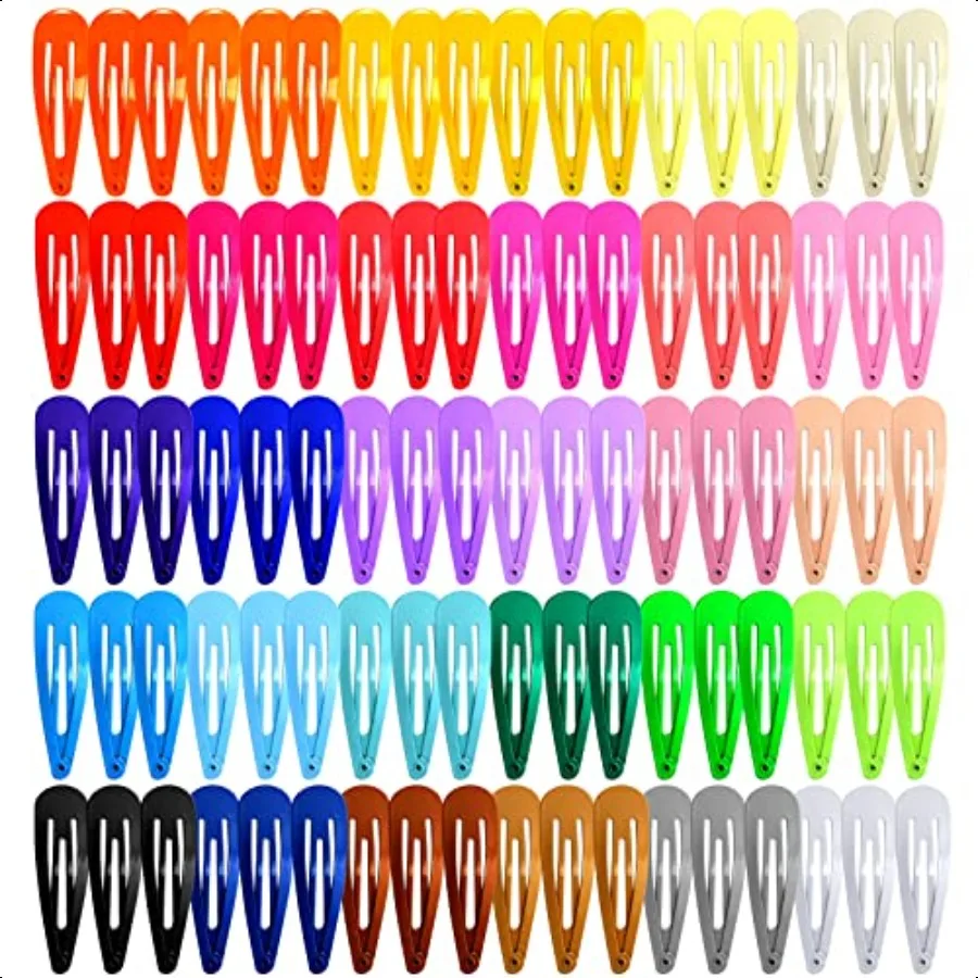 

150 Pcs Metal No Slip Snap Hair Barrettes for Toddler Premium Cute Colorful Fine Hair Clips Accories for Little Girls Women Tee