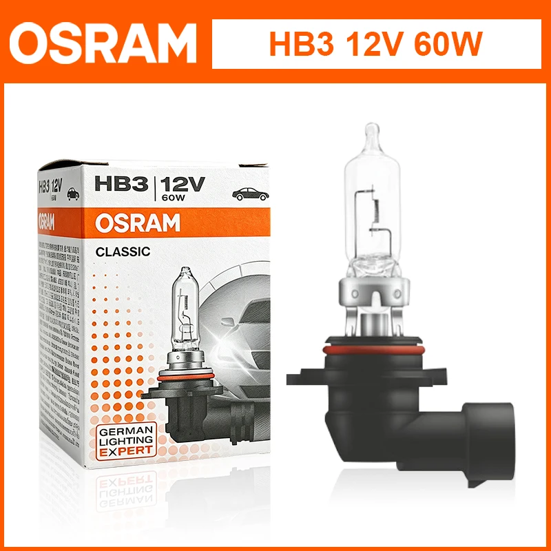 OSRAM 2Pcs 9005 HB3 Halogen Headlight Bulbs 60W 3200K 9005 HB3 Fog Lights Turbo Led Car Headlamp Auto 1:1 12V OEM Quality 1/4PCS