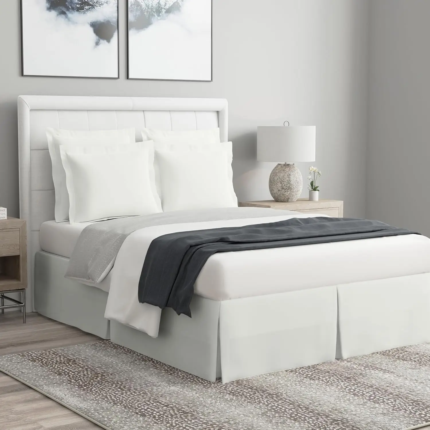 

Bed Maker's Never Lift Your Mattr Wrap Around Bed Skirt, классический стиль, устойчивая к морщинам ткань с низким содержанием обслуживания, традиционная