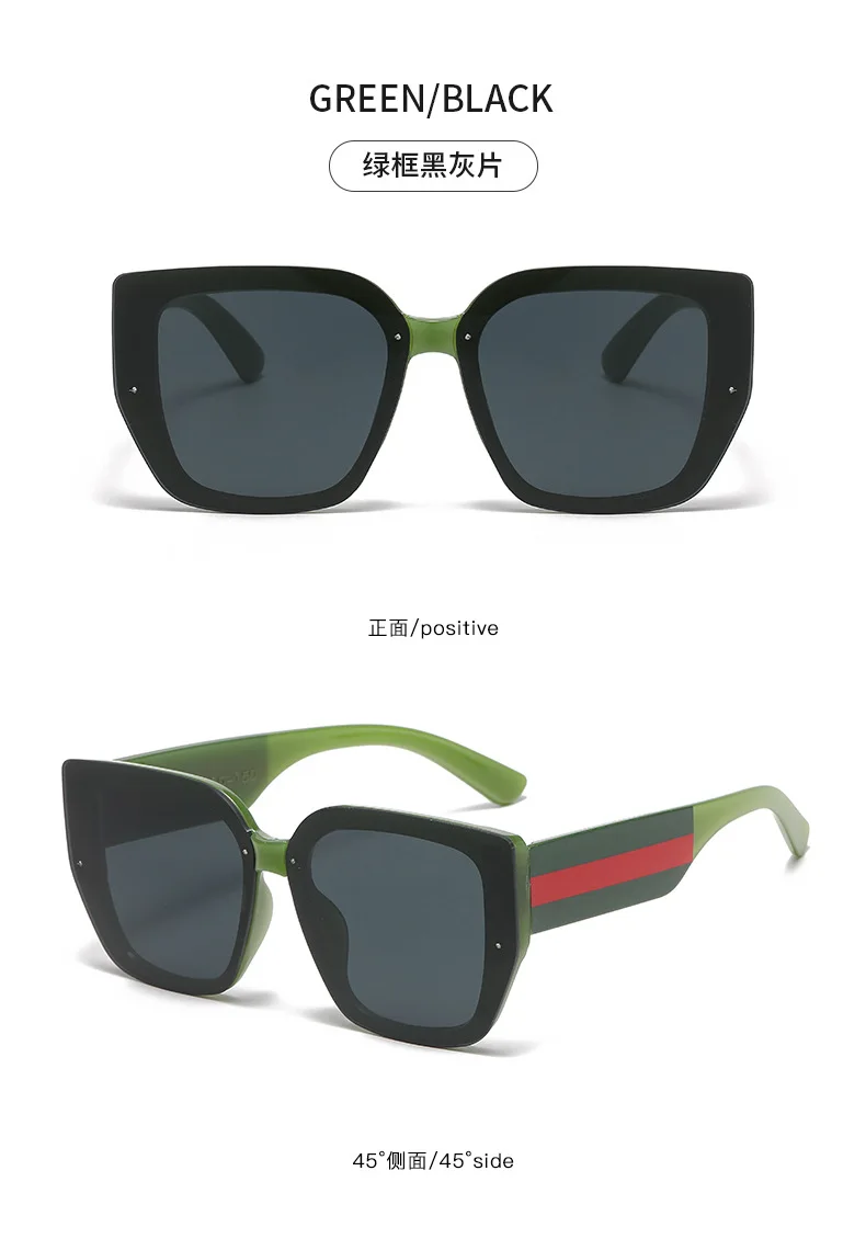 Große Rahmen Frauen Sonnenbrille Kunststoff Polygonale Marke Stil Quadratische Funktion Vintage Retro Sonnenbrille Männer Übergroße Brillen UV400 – Detail 8