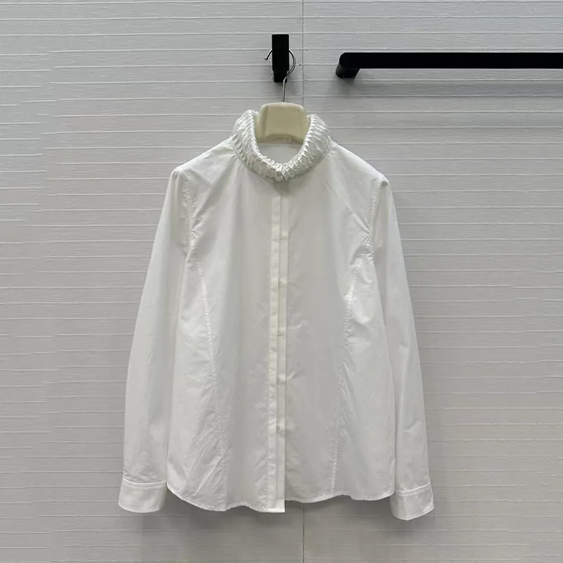 

Women's Stand Collar Shirt, Slim-Fit Versatile Top, Premium Quality 100% Cotton Shirt, 2026 Spring New Arrival, Corset, Y2K