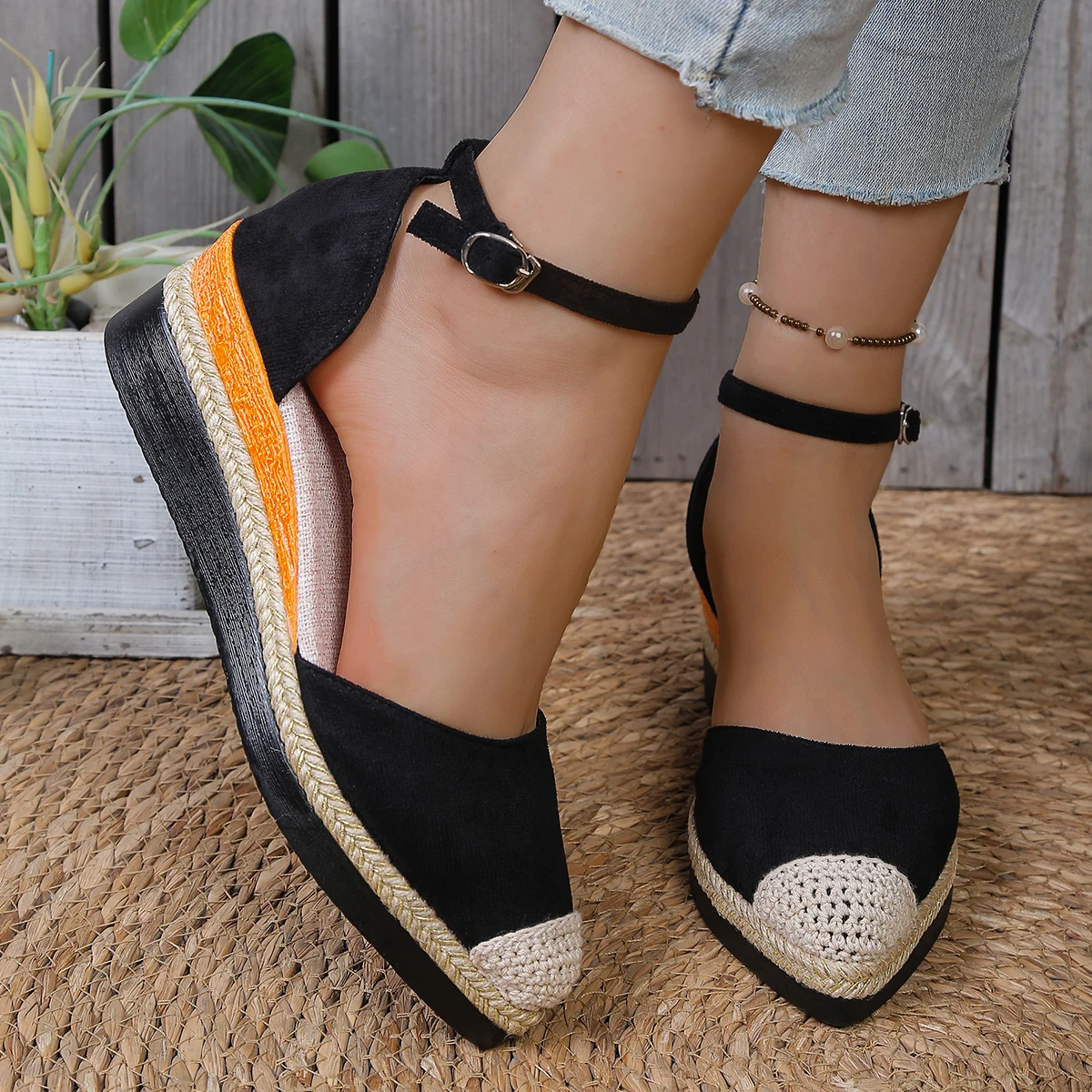Women Closed Toe Wedge Sandals - Espadrille Wedge Shoes 评论和价格