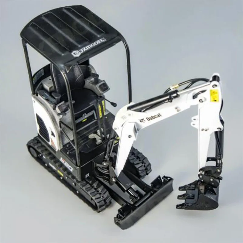 Excavadora hidráulica de Metal por control remoto, modelo JX-E20 1/14 RTR, Mini modelo mecánico, coche oruga controlado por Radio, juguete de regalo