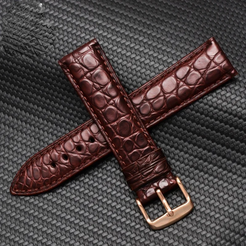 Crocodile Leather Watch Strap for Longines Tissot Mido Le Locle EBOHR Waterproof Sweat-Proof Soft Comfortable Watchband 20mm