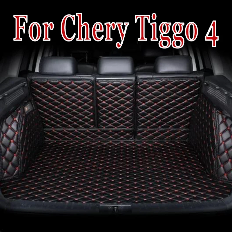 Leather Car Trunk Mats Cargo for Chery Tiggo 4 e 5x Pro DR 5.0 2023 2022 2021 rear boot Carpet Pad Cover Accessories Catpet