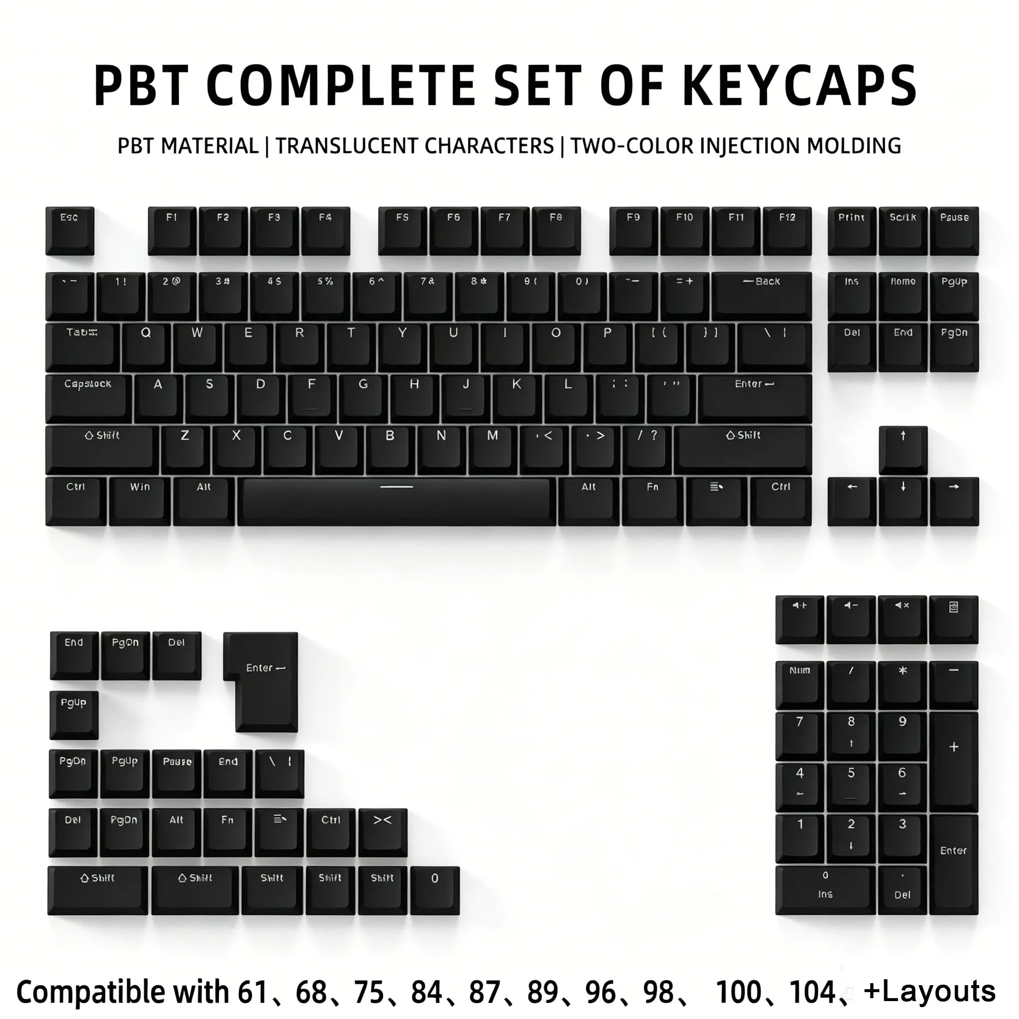 

Multilingual Custom Keycaps PBT Wear-resistant Key Cap Set Waterproof Oil-proof Artisan Key caps Mechanical Gaming Keyboard DIY