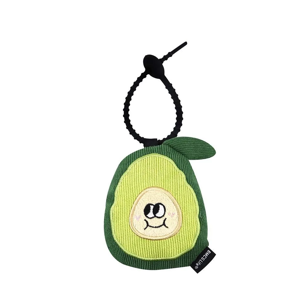 Cartoon Pendant with Shopping Bag Multi-functional Corduroy Eco-friendly Folding Pouch Avocado Polyester Fruit Key Ring