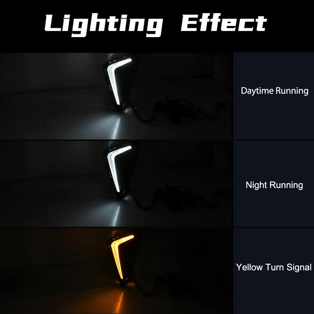 Front Bumper Daylights DRL For Kia RIO 2021 Daytime Running Light Yellow Turn Signal Lamp Driving Healight Car Accessories - view 4