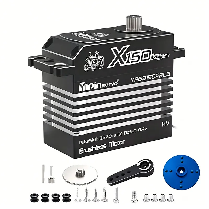 

Brushless 100KG 120KG 130KG 150KG Large Torque Brushless Motor Servo For 1/5 RC Car Boat Waterproof Metal Gear Servos