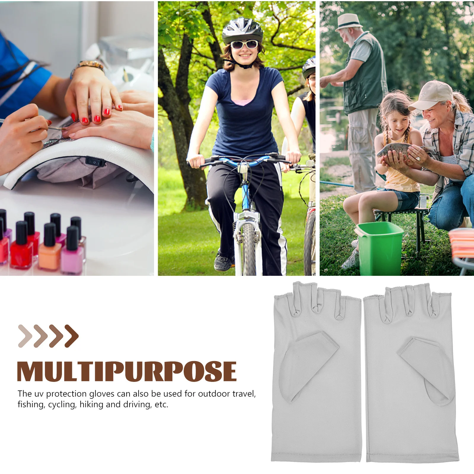 1 Para Rękawiczek Bez Palców Ochronnych do Lampy do Paznokci Akcesoria do Manicure Wielokrotnego Użytku Rękawiczki do Manicure Ochraniacze na Paznokcie