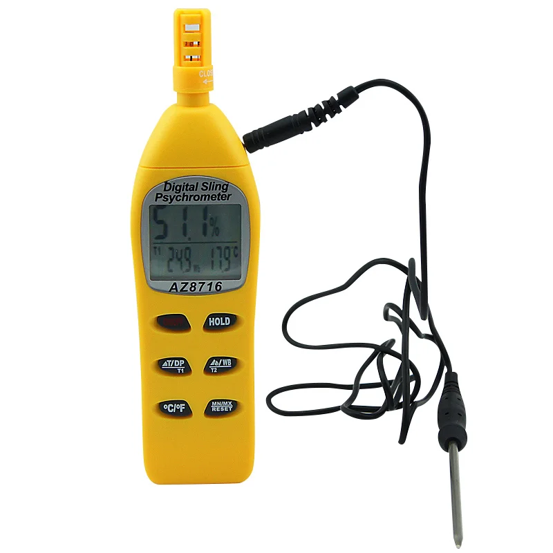 Digital AZ8716 Digital Pocket Type Hygro-Thermometer dew point temperature wet ball detector Psychrometer